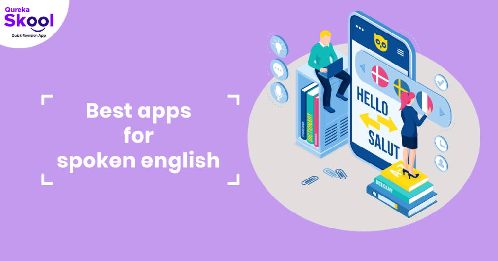 student working on spoken English app
