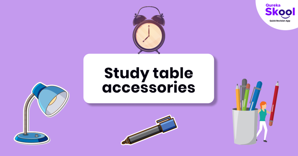 Examples of study table accessories