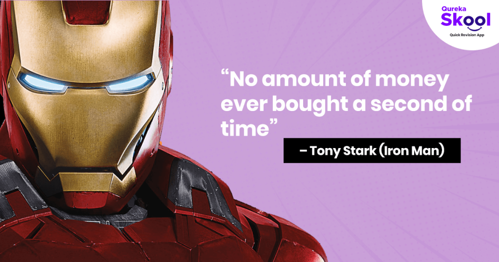 Iron Man quote in time management